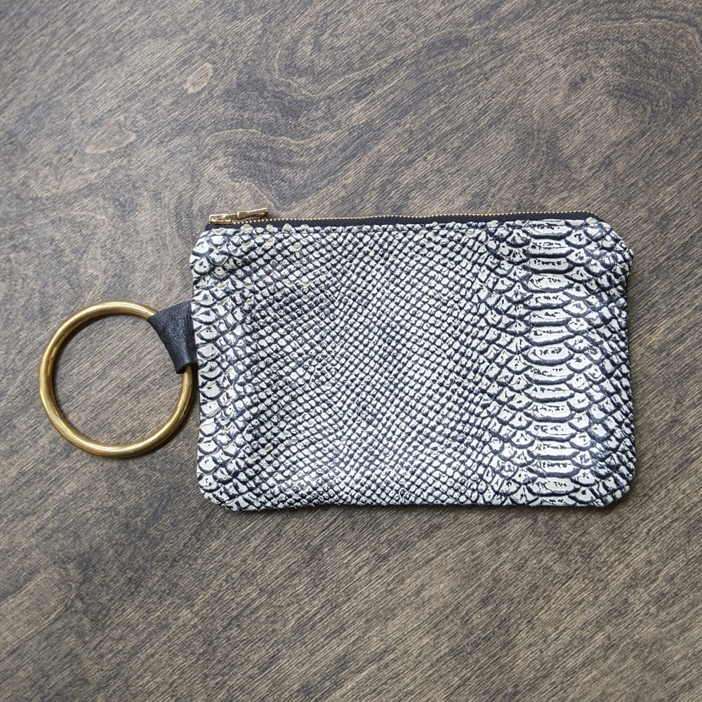 Wellfair Esmond Road Leather Ring Clutch Wristlet